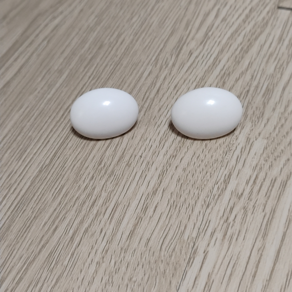 Elegant White Oval Earrings